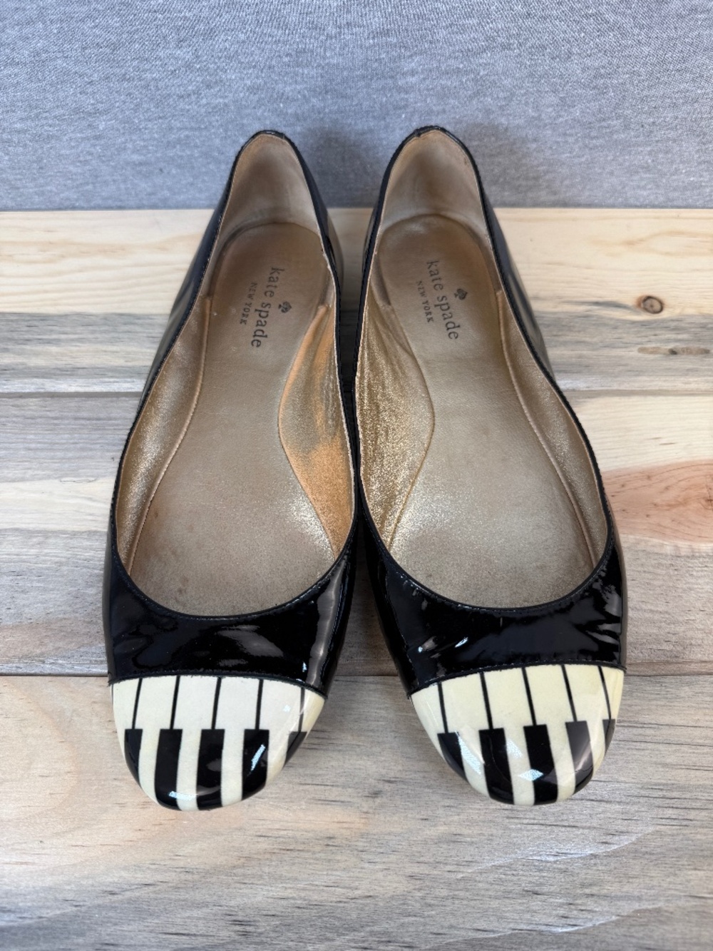 Kate Spade JAZZ PIANO FLATS Size 8.5 M Beautiful Fun Music Teacher Funky